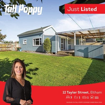 12 Tayler Street, Eltham, South Taranaki, Taranaki | Tall Poppy 